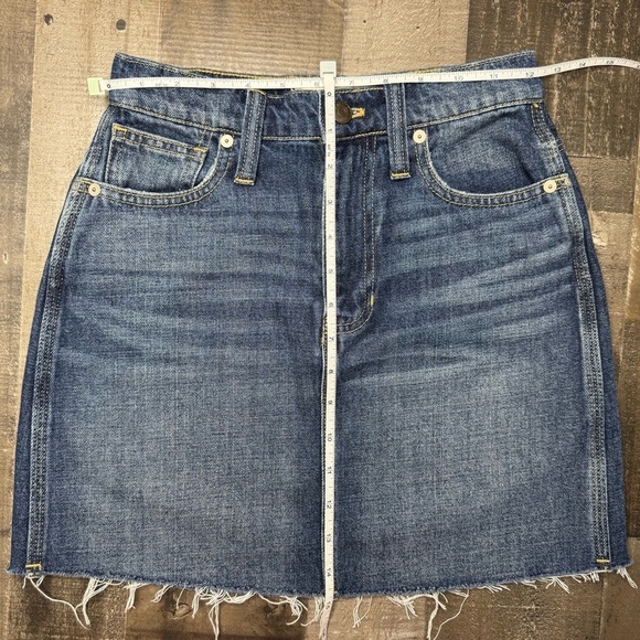 Madewell Blue Denim Mini Skirt Casual Style - Picture 7 of 9